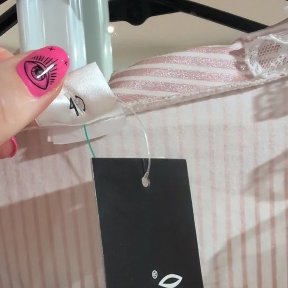 Mara Margo Women's Pink and White Lace-Up Blouse - Picture 5 of 10